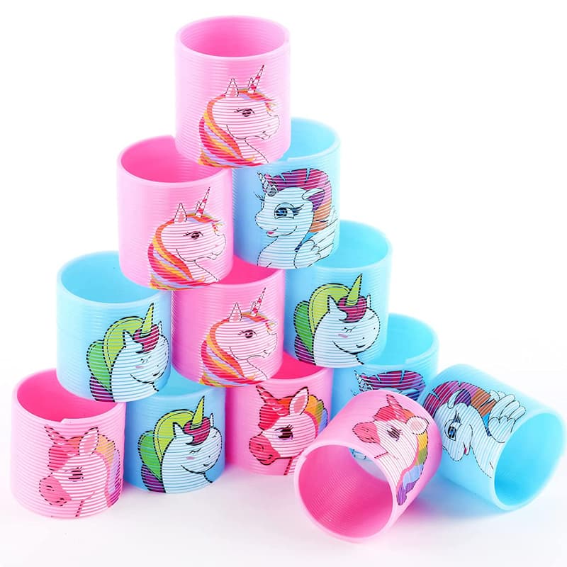 24 Pack Rainbow Magic Spring Toy Plastic Coil Springs in Assorted ...