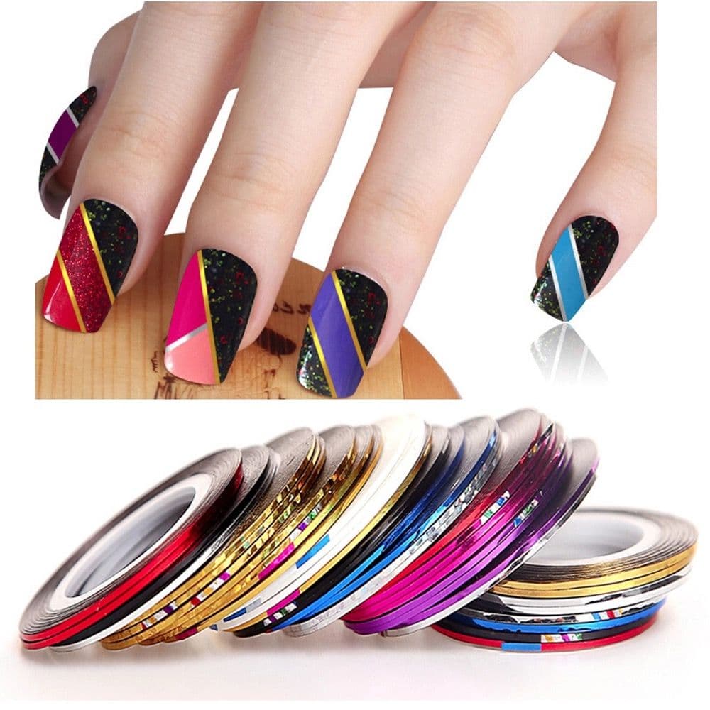 Nail Striping Tape Line Nail Art Self-Adhesive Decal Nail Decorations ...