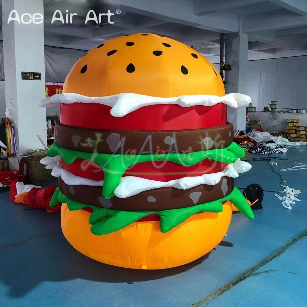 Giant Inflatable Hamburger Inflatable Food Model with Air Blower Park ...