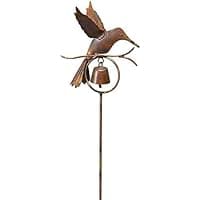 Amazon.com: Ancient Graffiti Hummingbird with Bell Garden Stake, Flamed ...