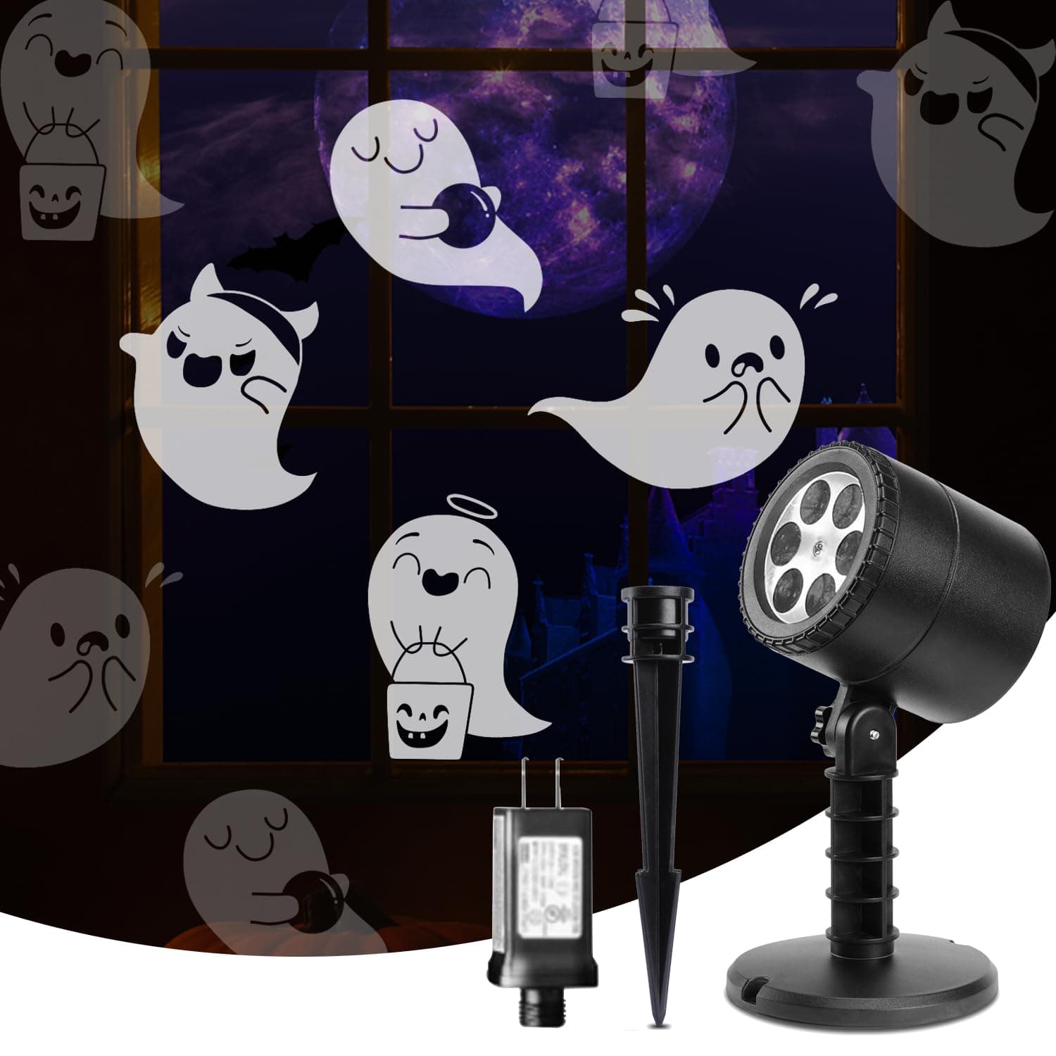 LED Halloween Decoration,Ghost Rotating Projector Lights,Halloween ...