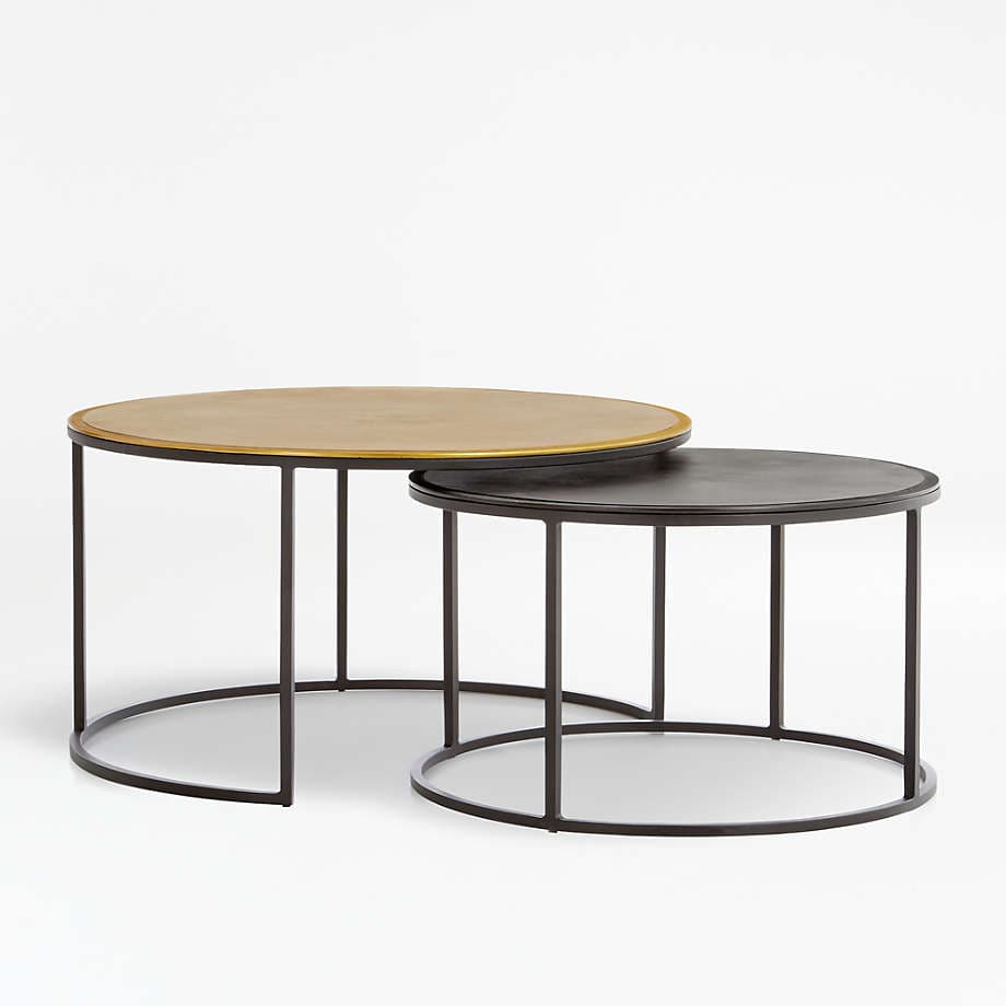 Knurl Nesting Coffee Tables Set of Two + Reviews | Crate and Barrel