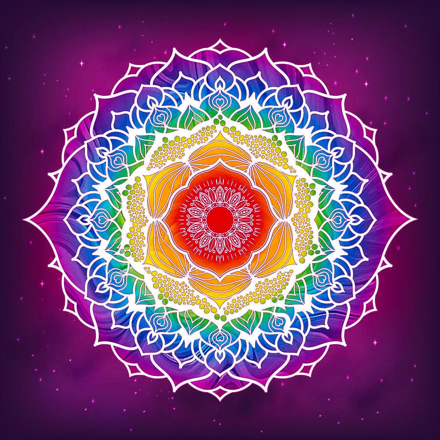 7 Chakra Mandala - WO Colored Digital Art by Serena King - Fine Art America
