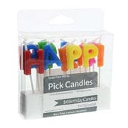 Creative Converting Glitter Happy Birthday Pick Candles - Shop Birthday ...