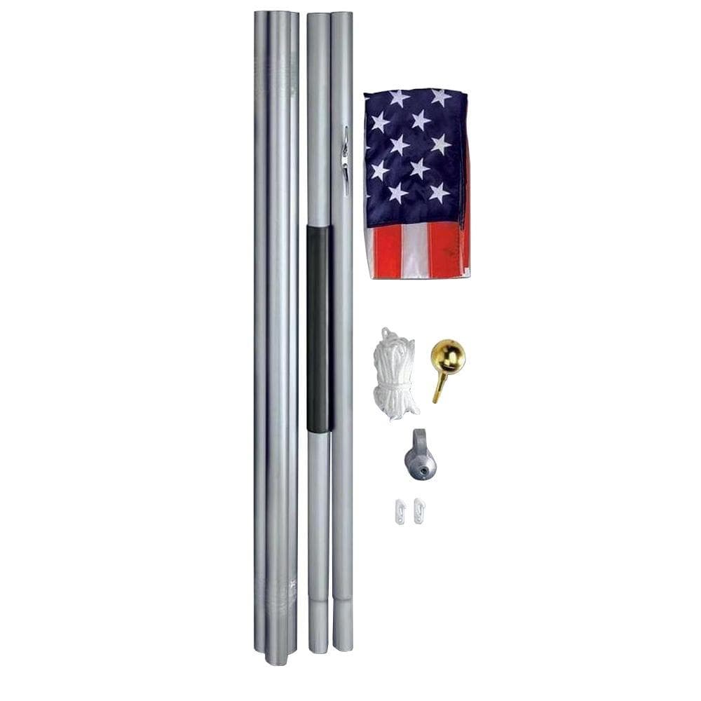 Valley Forge Flag 20 ft. Aluminum Flagpole with 3 ft. x 5 ft. Nylon U.S ...