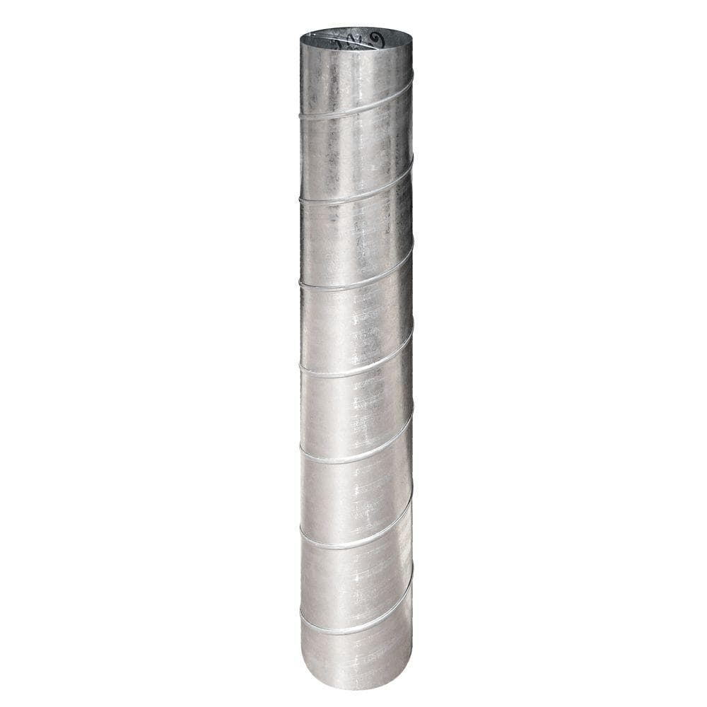 Speedi-Products 10 in. x 60 in. 28-Gauge Galvanized Round Sheet Metal ...