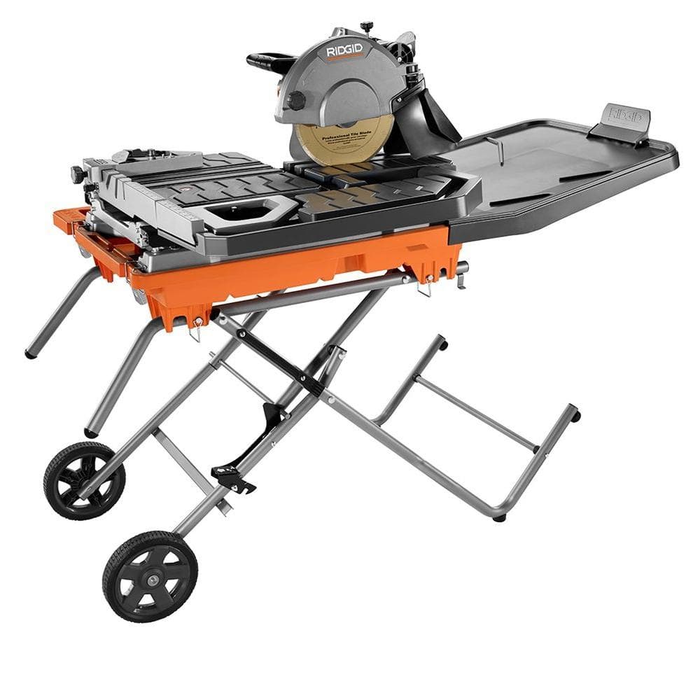 RIDGID 10 in. Wet Tile Saw with Stand-R4092 - The Home Depot