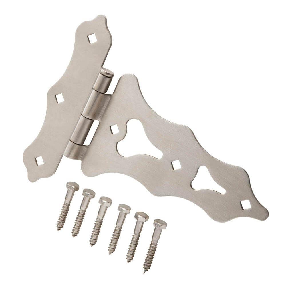 Everbilt 8 in. Stainless Steel Heavy Duty Decorative Tee Hinge-17899 ...