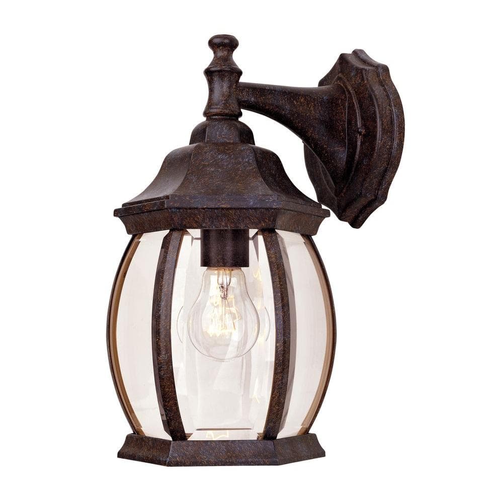 Filament Design 1-Light Rustic Bronze Outdoor Wall Mount Lantern with ...
