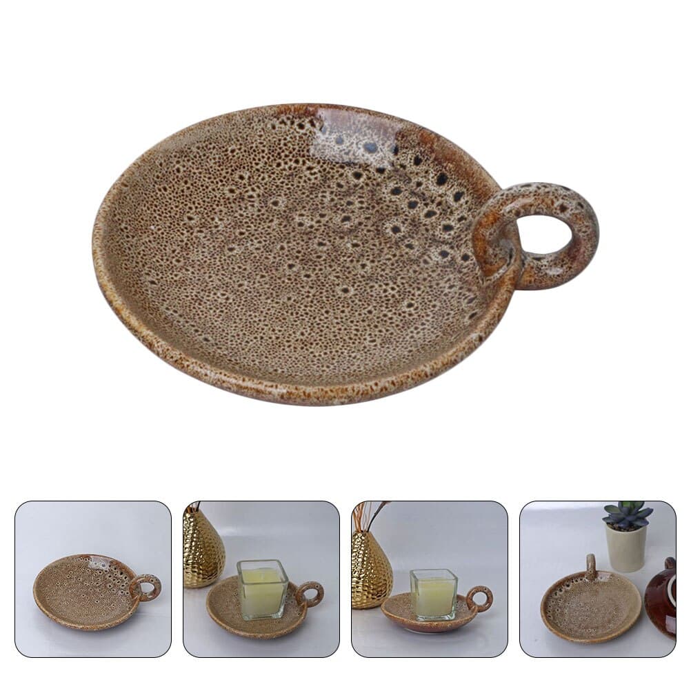 Ceramic Candle Plate Decorative Candle Display Sta... – Vicedeal