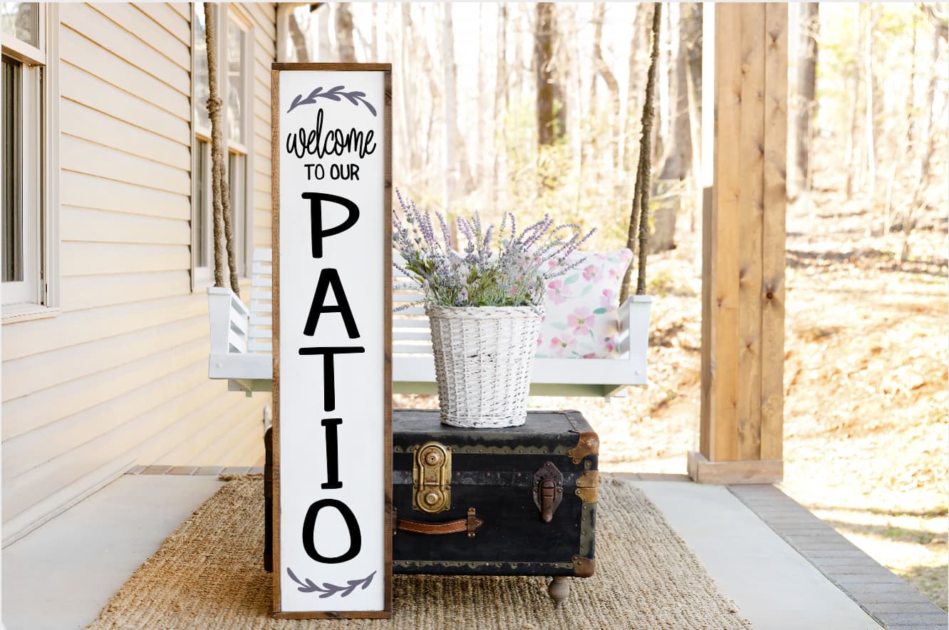 Framed Welcome Sign for Front Door - Various Designs - DIY Kit — Rustic ...