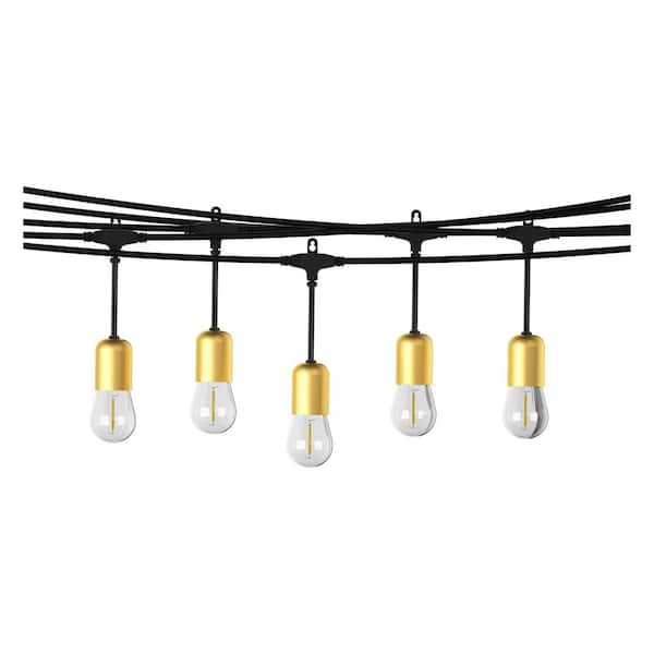 Hampton Bay 24-Light 48 ft. Indoor/Outdoor Plug-In S14 Single Filament ...