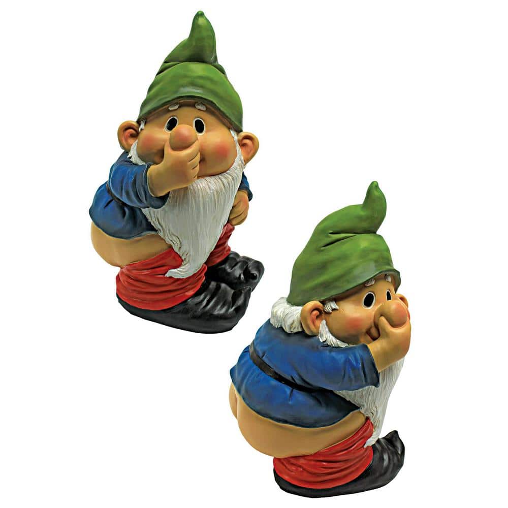 Design Toscano Stinky the Garden Gnome Statue Set (2-Piece) QM924324 ...