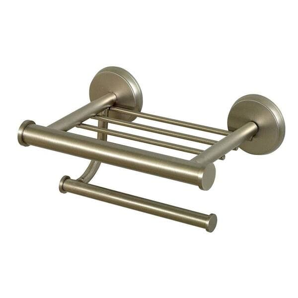 Zenna Home Wilmont Single Post Toilet Paper Holder with Shelf in ...