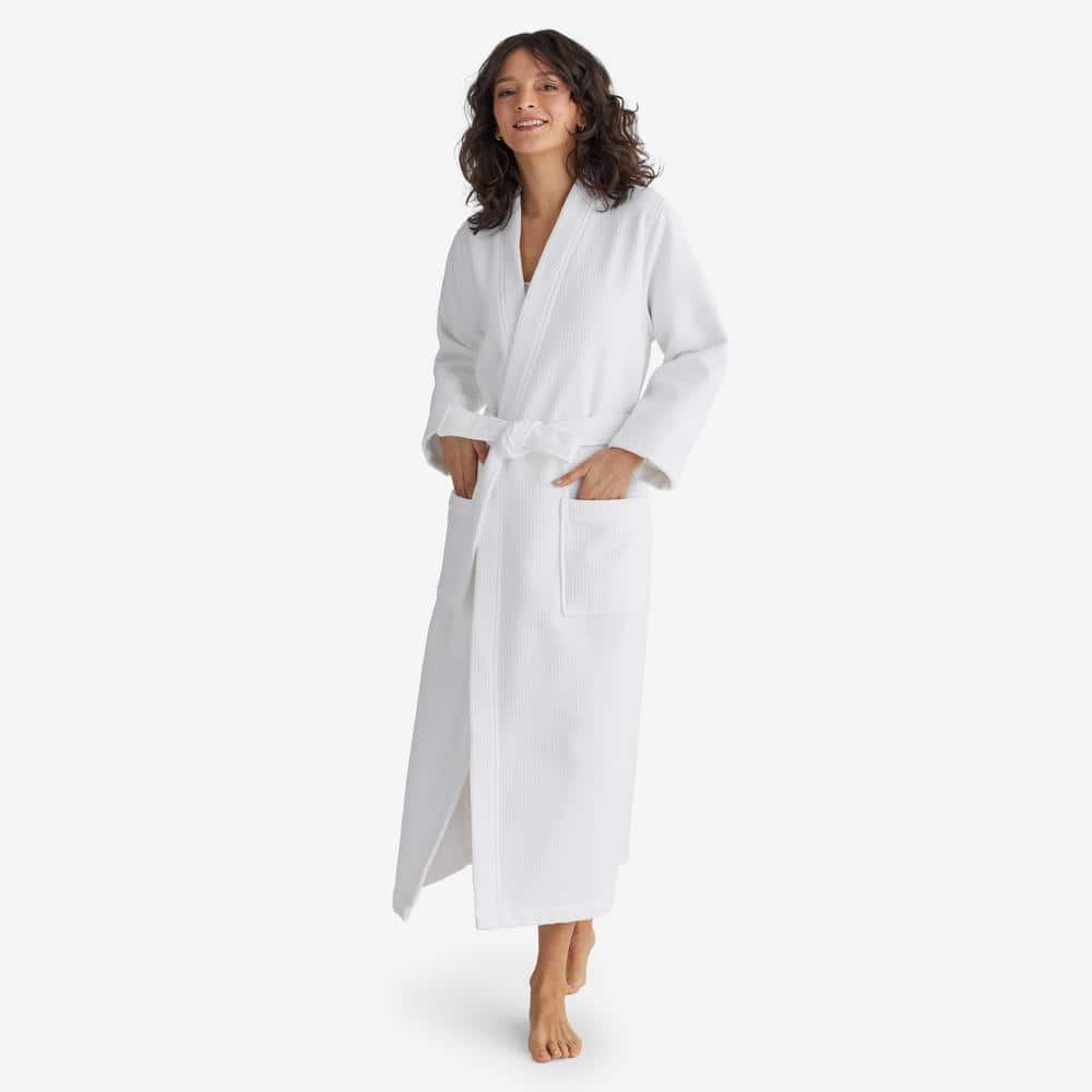 The Company Store Women's Medium White Waffle Robe 67041-M-WHITE - The ...