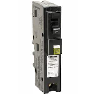 Square D Homeline 20 Amp Single-Pole Plug-On Neutral Dual Function ...