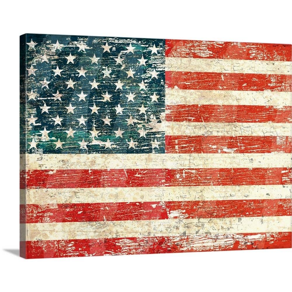 GreatBigCanvas "Worn USA Flag" by Peter Horjus Canvas ...