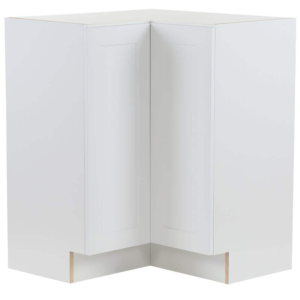 Hampton Bay Cambridge White Shaker Assembled Lazy Susan Corner Base ...