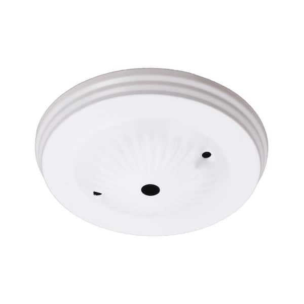 Commercial Electric 5 in. All White Traditional Canopy Kit for Ceiling ...