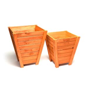 Devault Enterprises DeVault Tall Wooden Planter (Set of 2) DEVBP233 ...