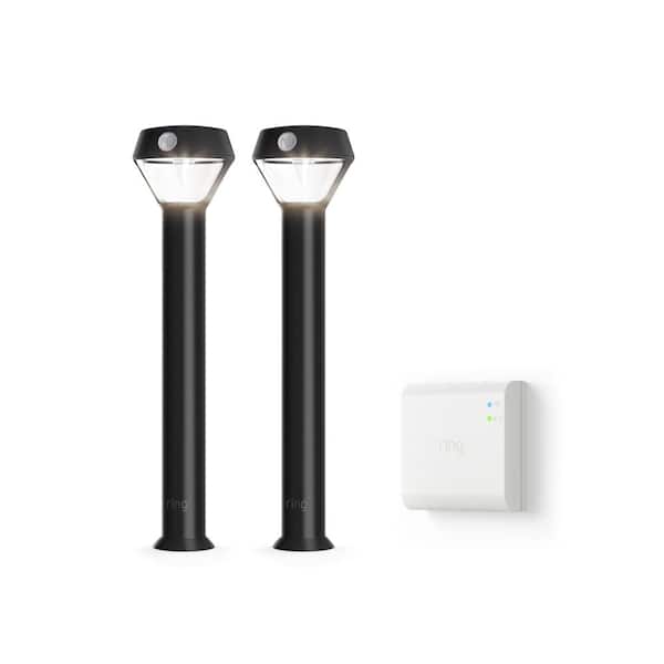 Ring Smart Lighting Motion Activated Outdoor Solar Integrated LED Black ...
