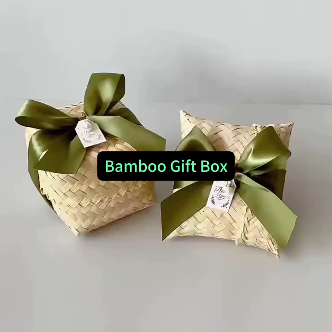 Gift Box Wallet Bamboo Woven Packaging Bags Gifts & Crafts Boxes Gift ...