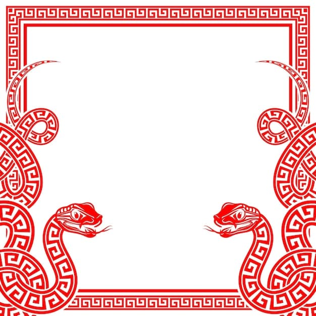 Premium Vector | Happy chinese new year 2025 the snake zodiac sign with ...