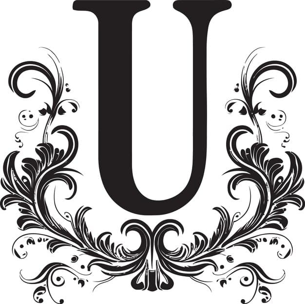 Premium Vector | Unique Accents Singular Letter U Vector Umbra Symphony ...
