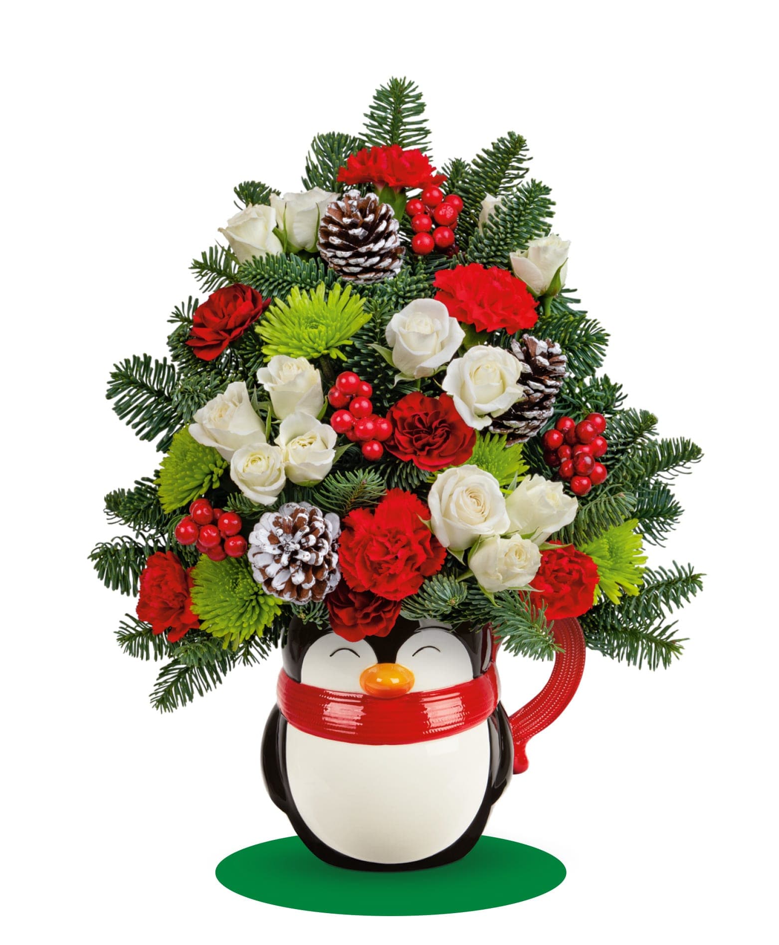 teleflora s send a hug north pole penguin bouquet buy now
