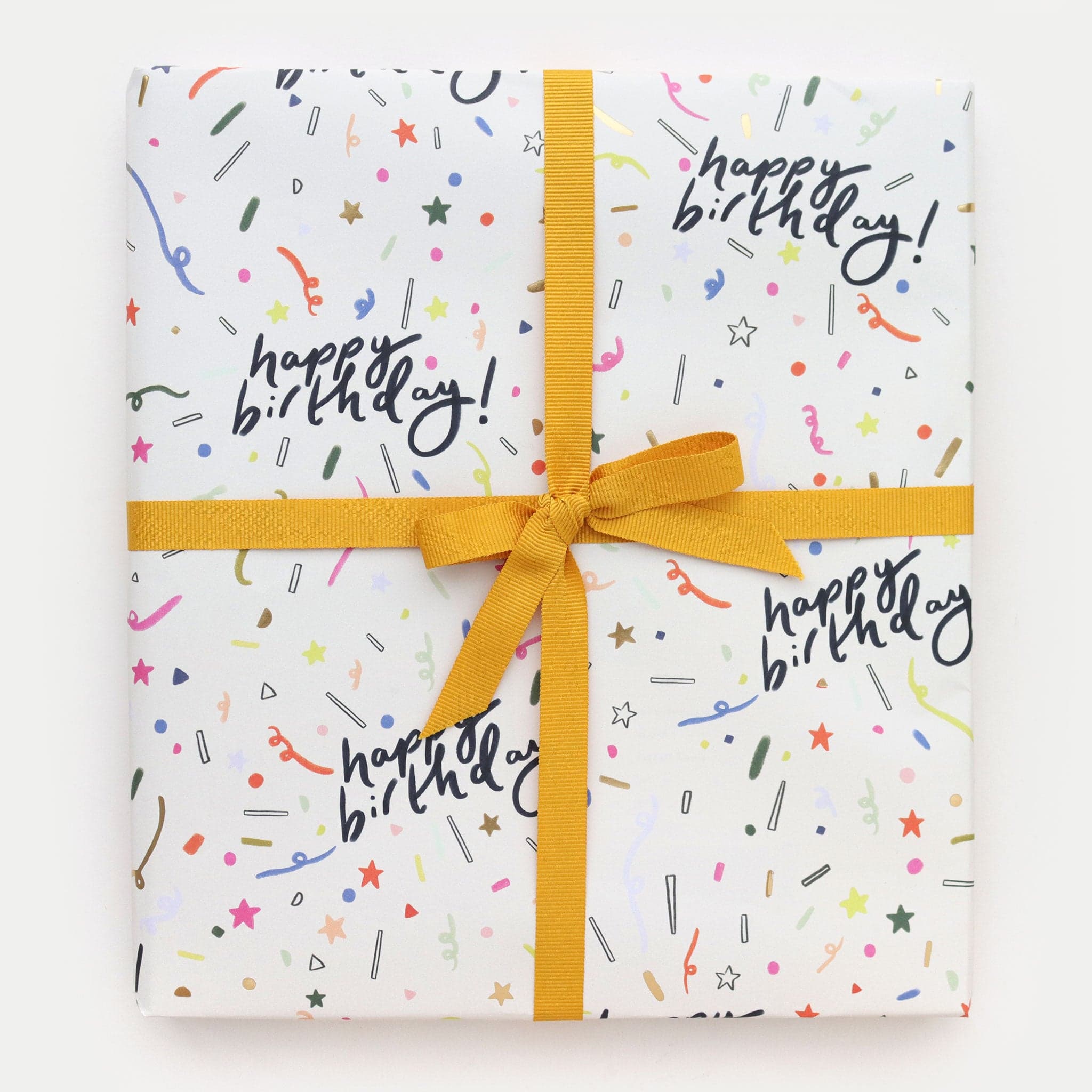Happy Birthday Confetti Wrapping Paper