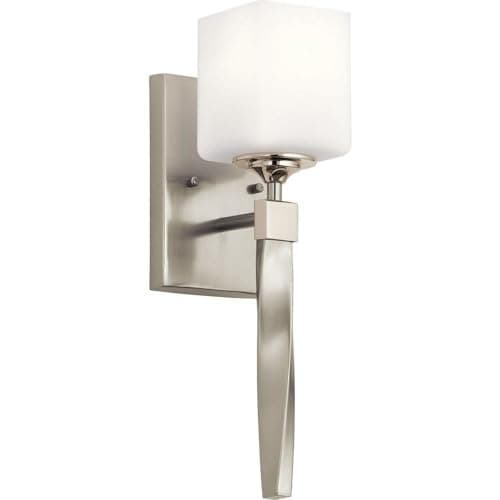 KICHLER Marette 1-Light Brushed Nickel Bathroom Indoor Wall Sconce ...