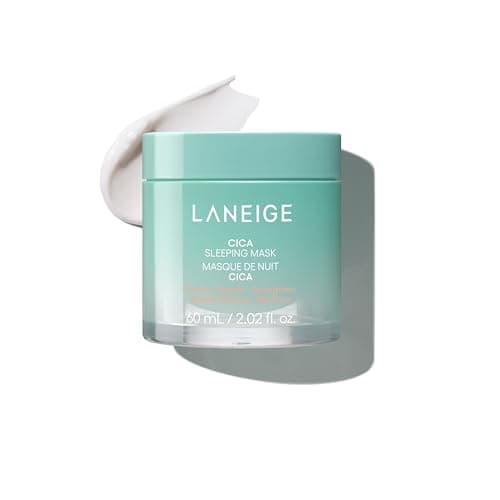 LANEIGE Cica Sleeping Mask: Soothing Overnight Mask with Centella & Fermented Forest Yeast Extract for Sensitive Skin & Moisture Barrier Repair