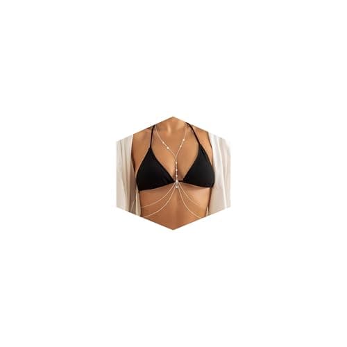 Buy Femnmas Layered Crystal Body Chains Luxury Harness Bra Chains Beach ...