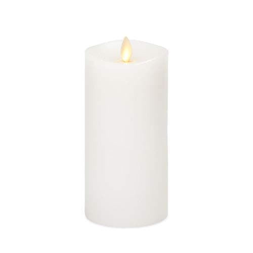 Luminara Real-Flame Effect Slim Pillar Candle in Ivory (Set of 3) - Walmart.com