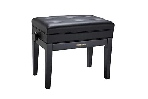 Roland RPB-400BK-US Piano Keyboard Bench, Adjustable Height 18.9-22.8-Inch with Storage Compartment, Satin Blackt (RPB-400BK-US)
