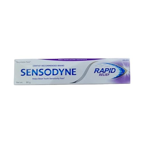 Sensodyne Rapid Relief Daily Sensitivity Toothpaste, Plaque and Tartar Remover for Teeth, Fresh Breath, Prevents Cavities, Extra Fresh, 75 mL (Packaging May Vary)
