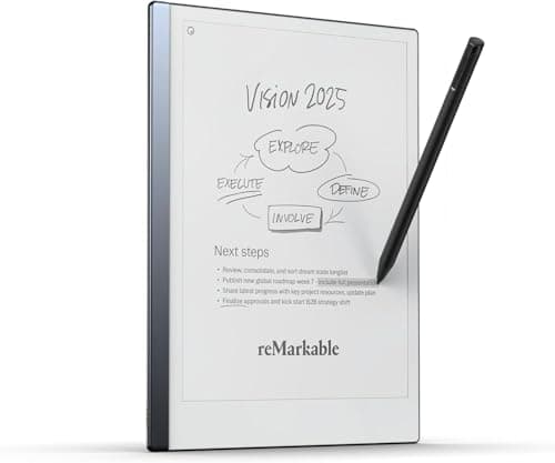 Remarkable Essentials Bundle – Gray | Remarkable 2 Paper Tablet | Includes 10.3” Tablet, Marker Plus Pen with Eraser, Book Folio Cover in Gray Weave, and 100 Days Free Connect Trial
