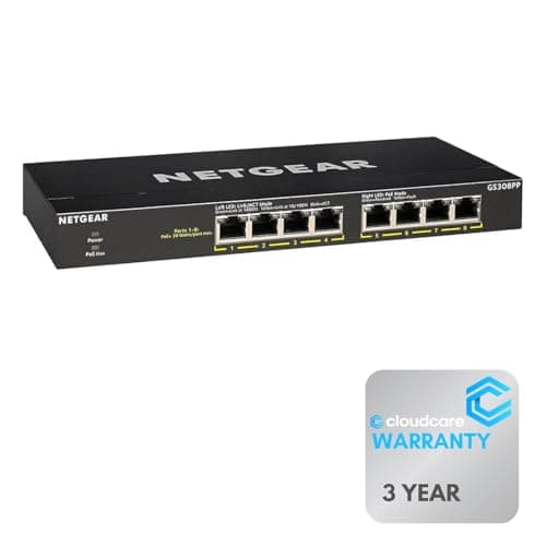 Buy India Netgear GS308PP 8-Port Gigabit PoE-Compliant Unmanaged Switch ...
