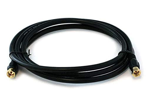 Monoprice 3ft RG6 (18AWG) 75Ohm, Quad Shield, CL2 Coaxial Cable with F ...
