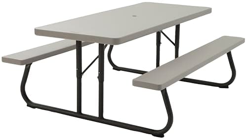 Lifetime 60105 Wood Grain Picnic Table, 6-Feet
