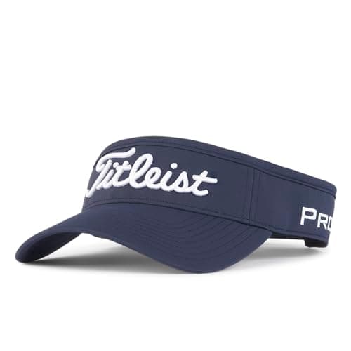 Titleist Men's Tour Performance Golf Visor, Black/White