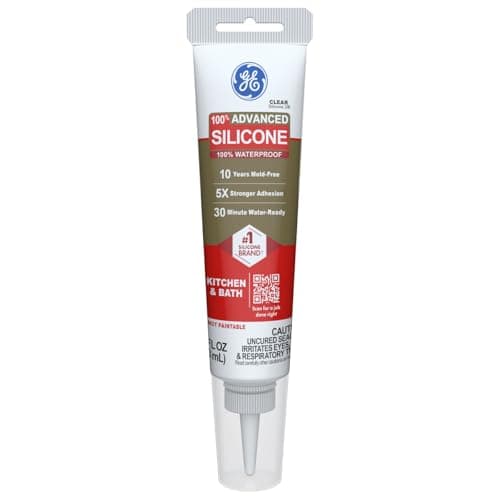 GE Silicone II Multi-Purpose Kitchen/Bath Sealant, Waterproof Caulk ...