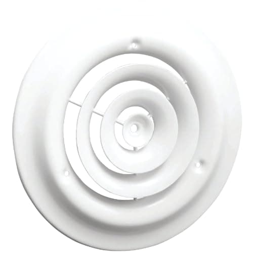 Accord Ventilation Steel 2-Way Sidewall/Ceiling Register - White - 20 ...