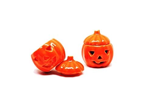 Set of nine tiny handmade ceramic pumpkins, pottery mini-pumpkins ...