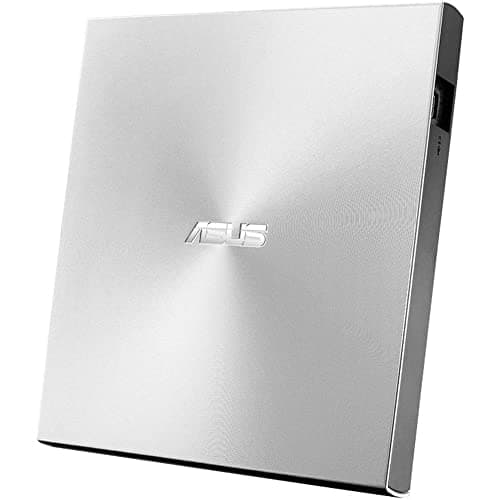 ASUS SDRW-08U9M-U/SIL 13mm External DVD Writer, Compatible with USB 2.0 and Type-C for Both Mac/PC