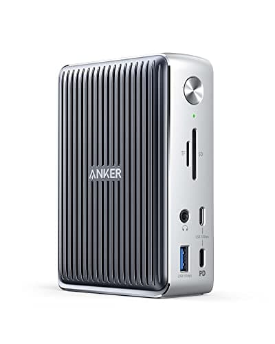 Anker 577 Docking Station (13-in-1, Thunderbolt 3) 85W Charging for Laptop, 18W for Phones, 4K Dual Display, 10 Gbps USB-C Data, Ethernet, Audio, SD 4.0
