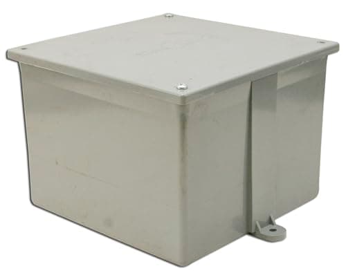 Carlon 8 in. x 8 in. x 4 in. Gray Electrical PVC Junction Box (E989N ...