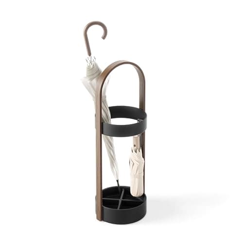 Umbra Hub Umbrella Stand Black/Walnut 320240-048 – Sportique