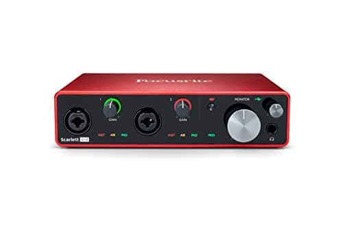 Focusrite Scarlett 4i4 3rd Gen USB Audio Interface, for Musicians, Songwriters, Guitarists, Content Creators High-Fidelity, Studio Quality Recording, and All the Software You Need to Record, Red