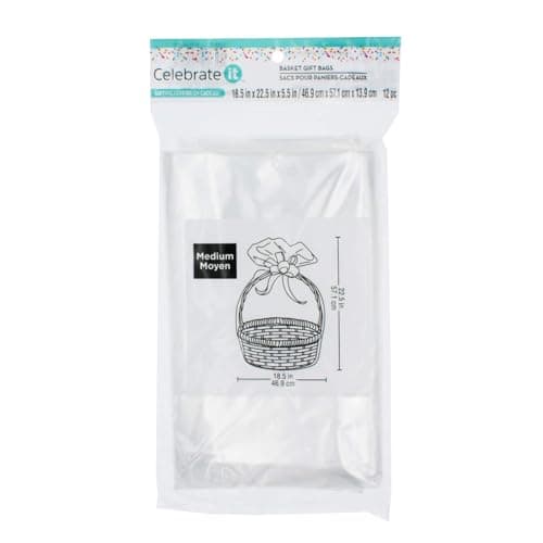 Celebrate Next® 10pack Clear Cello/cellophane Bags Gift Basket ...